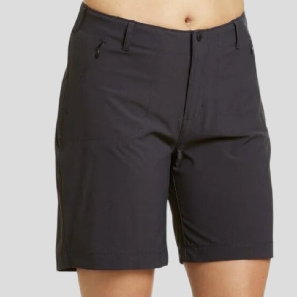 FIGS Wuu Lightweight Black Athletic Hiking Shorts 12” Inseam Size 6